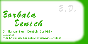 borbala denich business card